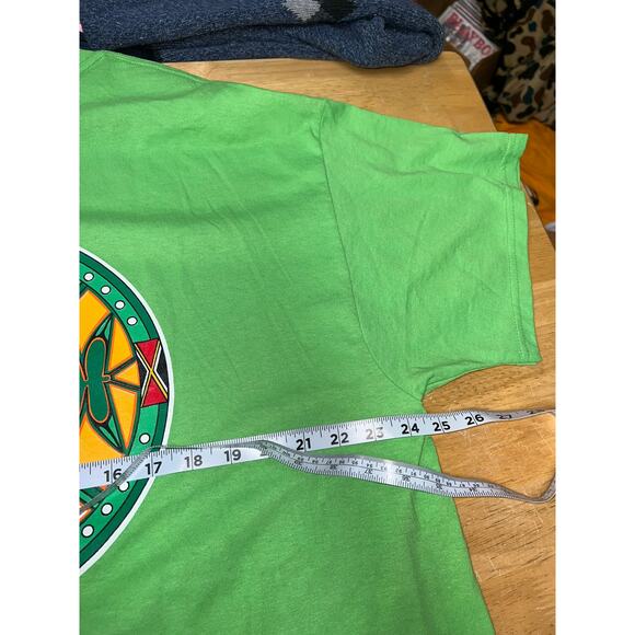 Vintage American Indian Shirt Research Education Alliance Green Graphic Tee 2XL - Picture 9 of 10